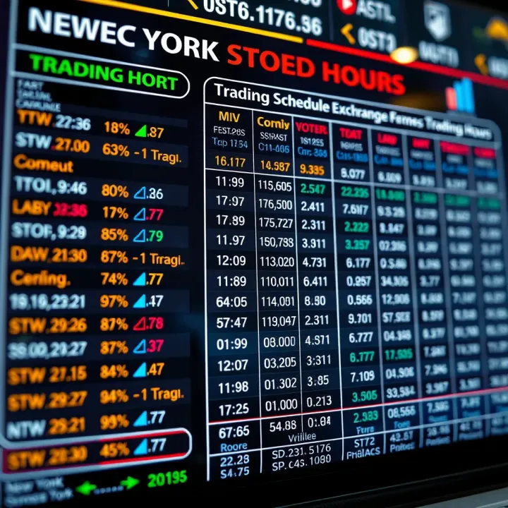 Comparison of Trading Hours Across Major Global Stock Exchanges Comparison chart illustrating trading schedules of major global stock exchanges including New York and others