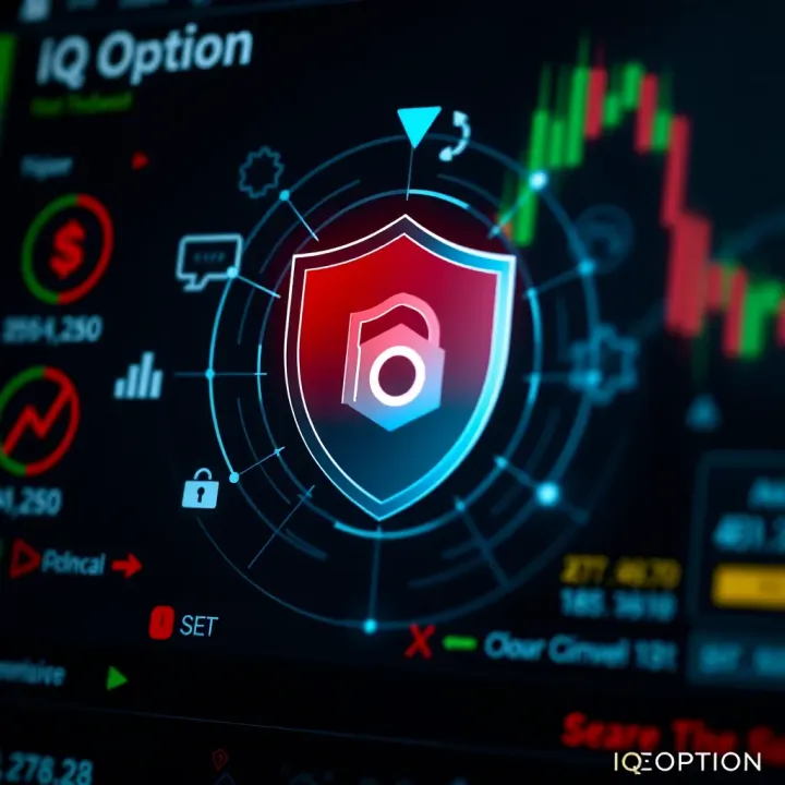 Ensuring Safe and Efficient Fund Withdrawal from IQ Option Secure transaction illustration with shield and financial icons