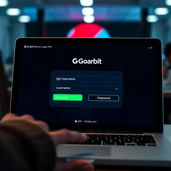 Secure login interface on GoArbit platform showing username and password fields