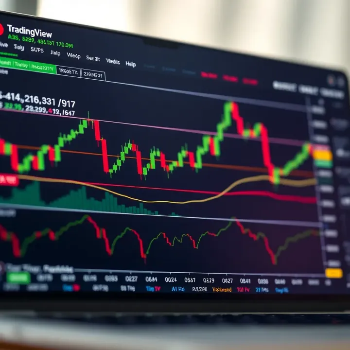 Detailed TradingView Chart with Technical Indicators TradingView chart with multiple technical indicators and analysis tools visible