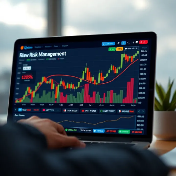 Graph showing risk management strategies for online trading platforms