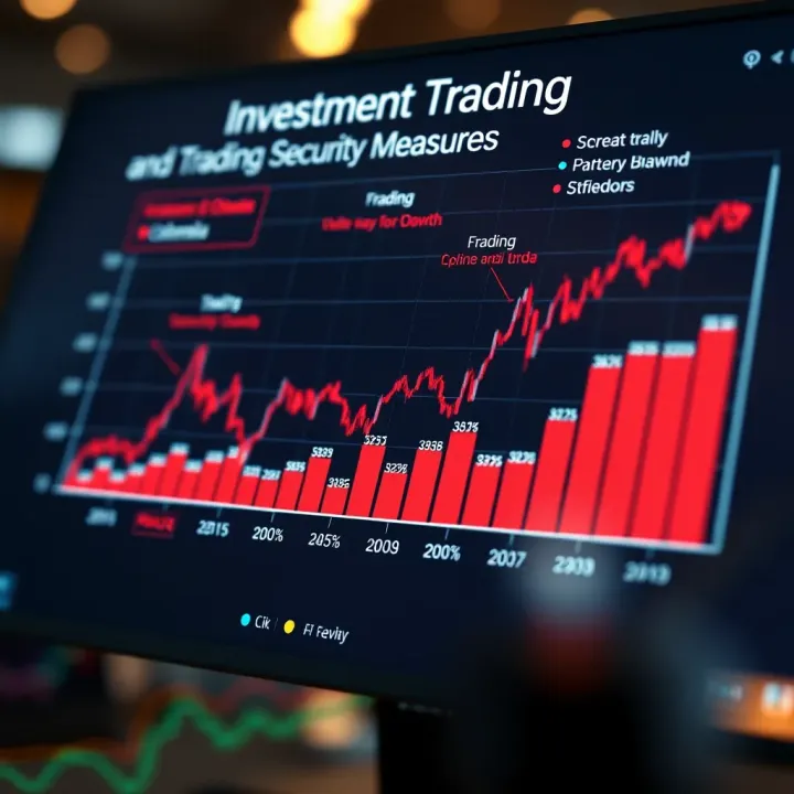 Graph showing investment growth and security features relevant to trading in Colombian markets