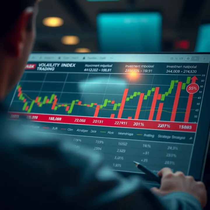 Key Strategies and Risks in Volatility Index Trading Conceptual chart illustrating investment strategy components and risk management