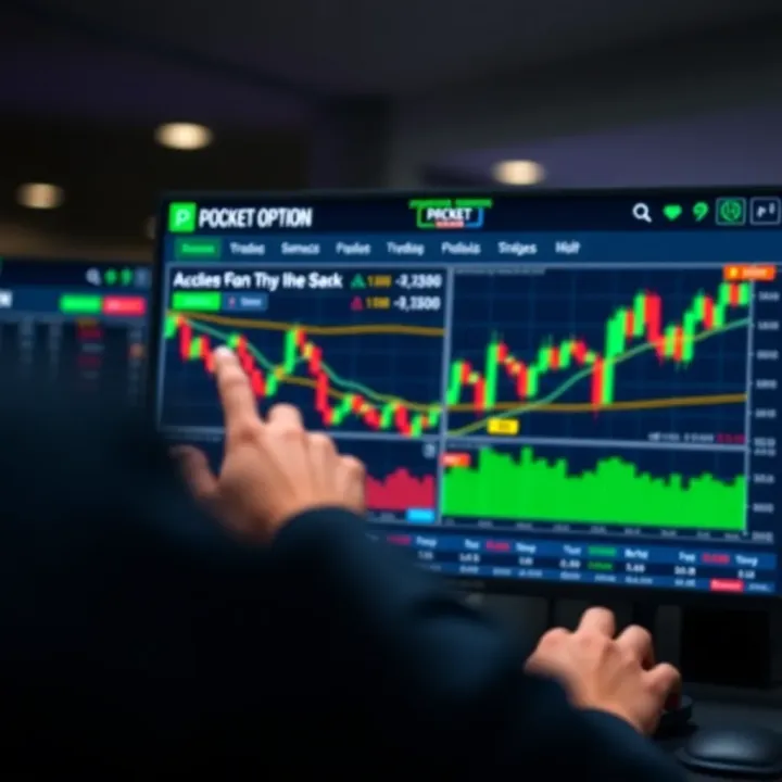 Pocket Option Trading Platform Overview Interface showing Pocket Option trading dashboard with charts and financial indicators