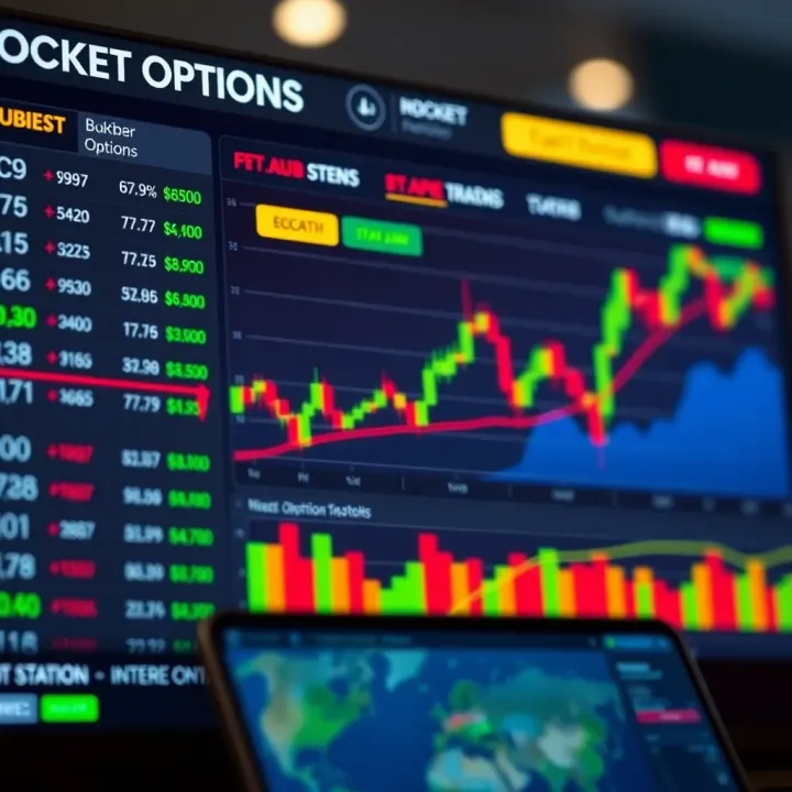 User interface showing various financial trading options on a digital platform