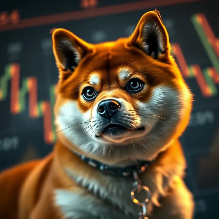 Graph illustrating Shiba Inu cryptocurrency price trends and market fluctuations