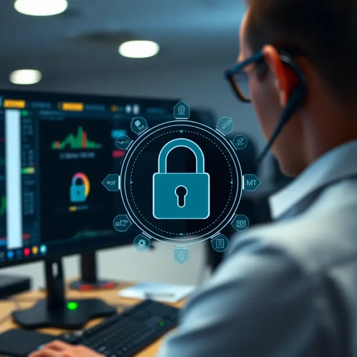 Quotex Security and Customer Service Highlights Visual representation of security and customer support features offered by Quotex broker