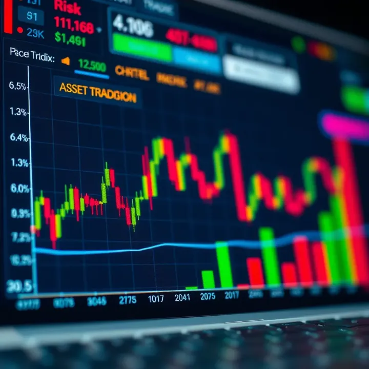 Graph showing risk management techniques and asset selection strategies for online trading success