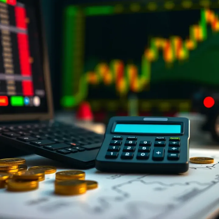 Diagram explaining risk management using lot size calculators in index trading