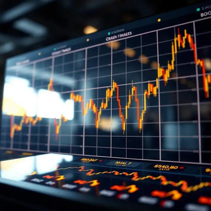 Fluctuation Patterns of Synthetic Crash and Boom Indices Graph showing the fluctuating behavior of synthetic Crash and Boom indices in financial markets