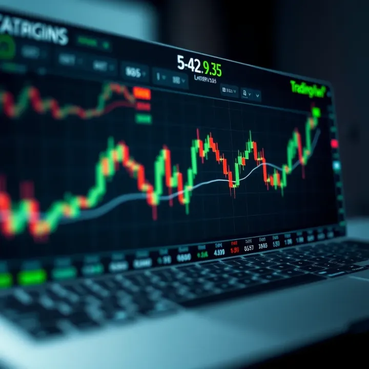 Graph showing digital synthetic indices fluctuating in a financial trading interface