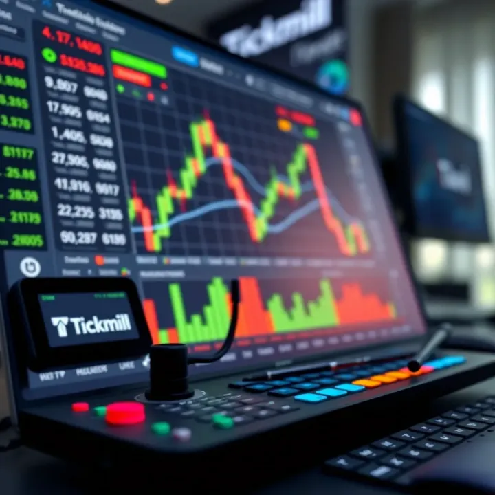 Tickmill trading platform interface with market data and tools