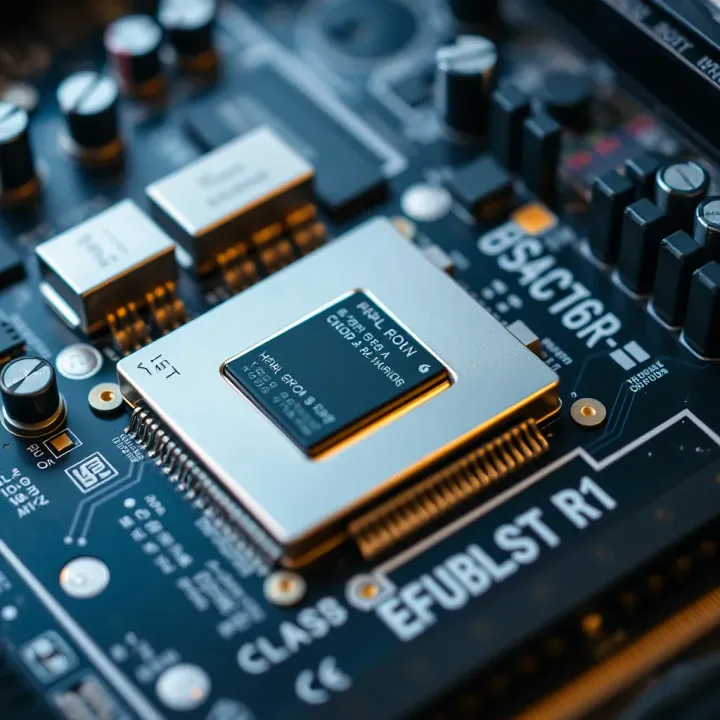 Key Hardware Components for Efficient Trading Close-up view of a powerful processor chip and high-capacity RAM modules on a motherboard