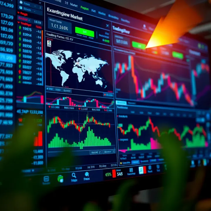 Comprehensive Financial Market Charts on TradingView TradingView platform interface showing diverse global financial market charts
