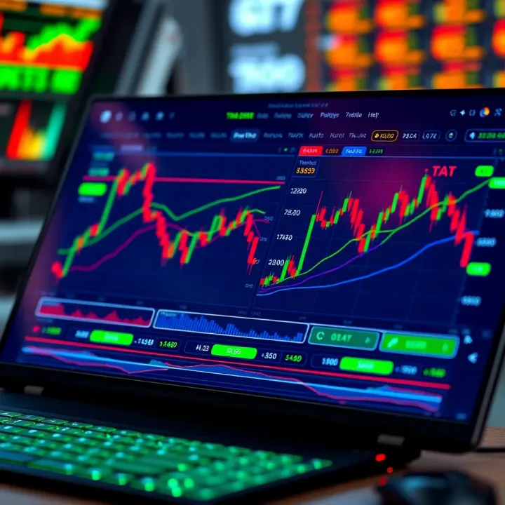 TradingView Platform with Financial Charts and Technical Indicators TradingView platform displaying various financial charts and technical indicators for market analysis