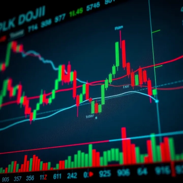 Various Doji Candlestick Forms in Technical Market Analysis Chart displaying different types of Doji candlesticks used in technical analysis for financial markets