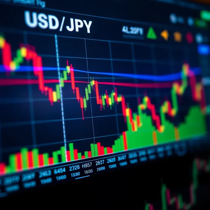 Technical Indicators and Trend Forecast for USD/JPY Pair Chart illustrating technical indicators and trend forecasts for USD/JPY currency pair
