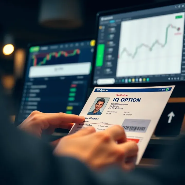Digital verification process with identification documents for creating an IQ Option account