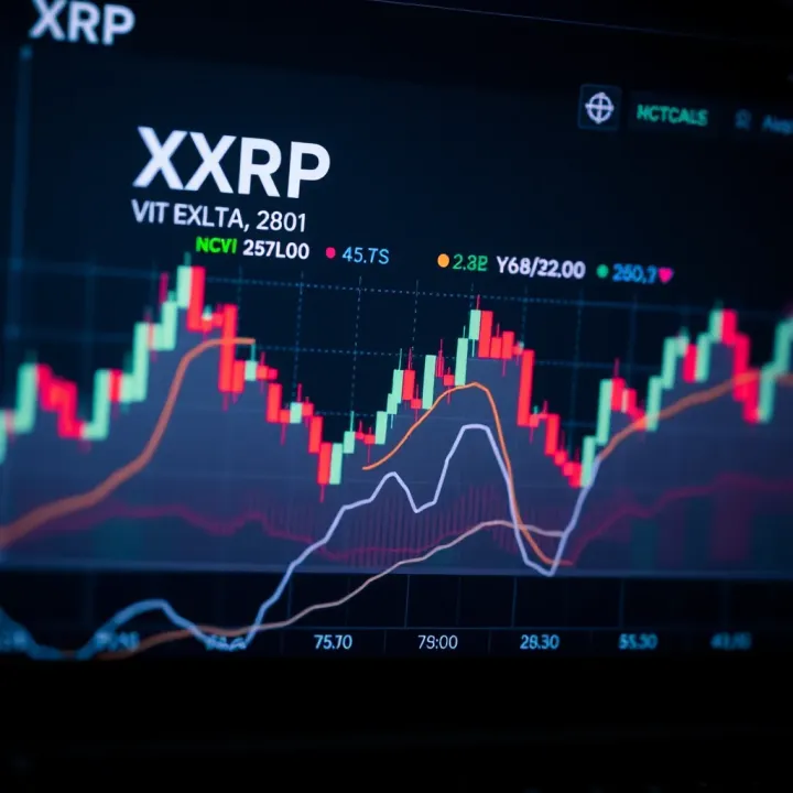 Graph showing the historical price trends and technical indicators of XRP cryptocurrency